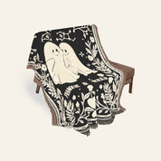 Personalized Astrology couple Ghost Woven Blanket