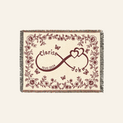 Personalized Infinity Woven Blanket for Couples