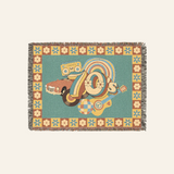 Retro 70s Nostalgia Woven Blanket Gift for Vintage Lovers