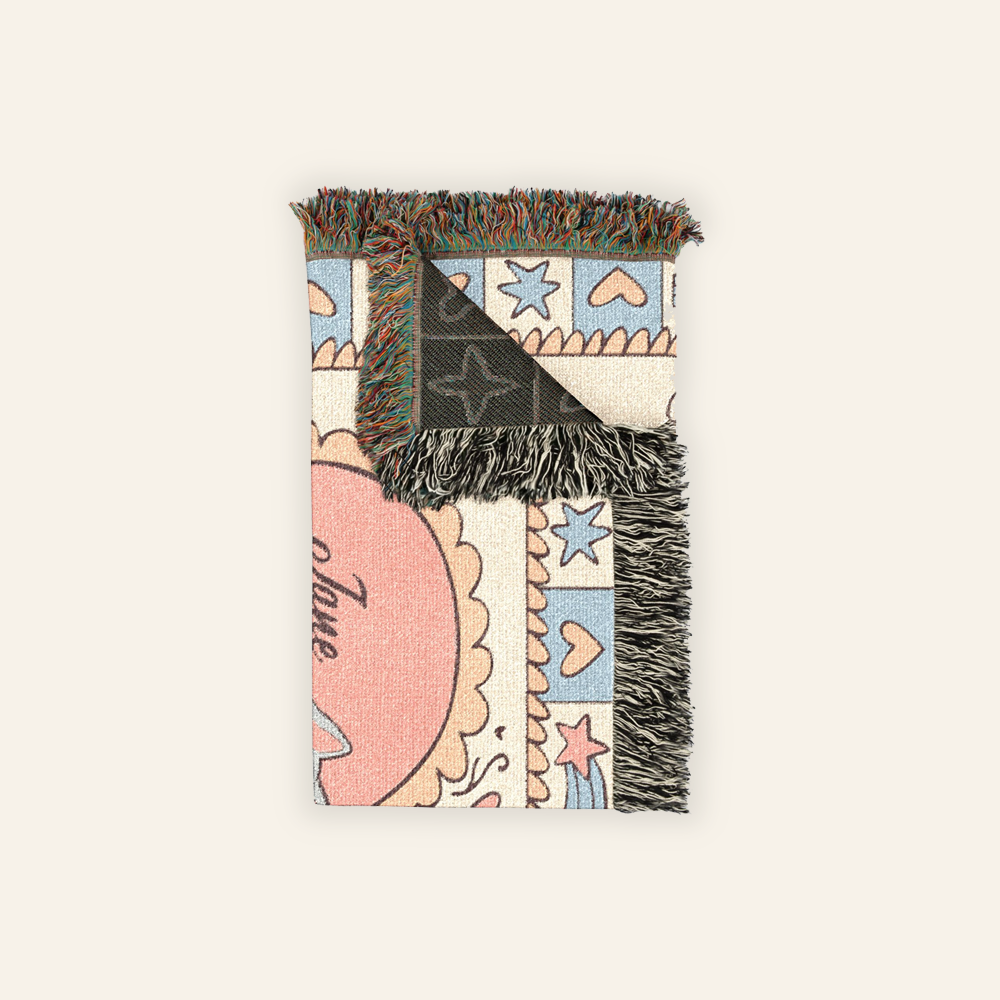 Custom Love-Story Woven Blanket: Cat Edition