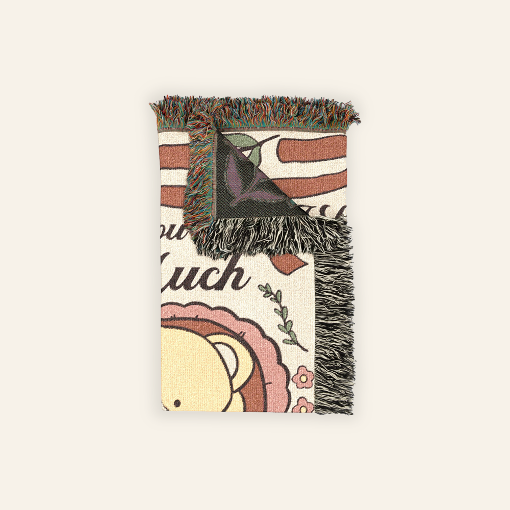 I Love You Beary Much Personalized Woven Blanket