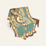 Vintage 70s Groovy Vibes Woven Blanket