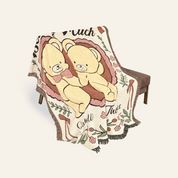 I Love You Beary Much Personalized Woven Blanket