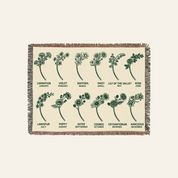Personalized Birth Flower Frogs Couple Woven Blanket
