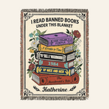 I Read Banned Books & Celebrate The Freedom To Read - Personalized Woven Blanket