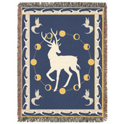 The Miraculous White Stag Woven Blanket