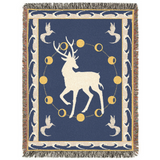 The Miraculous White Stag Woven Blanket