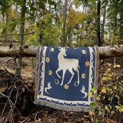 The Miraculous White Stag Woven Blanket