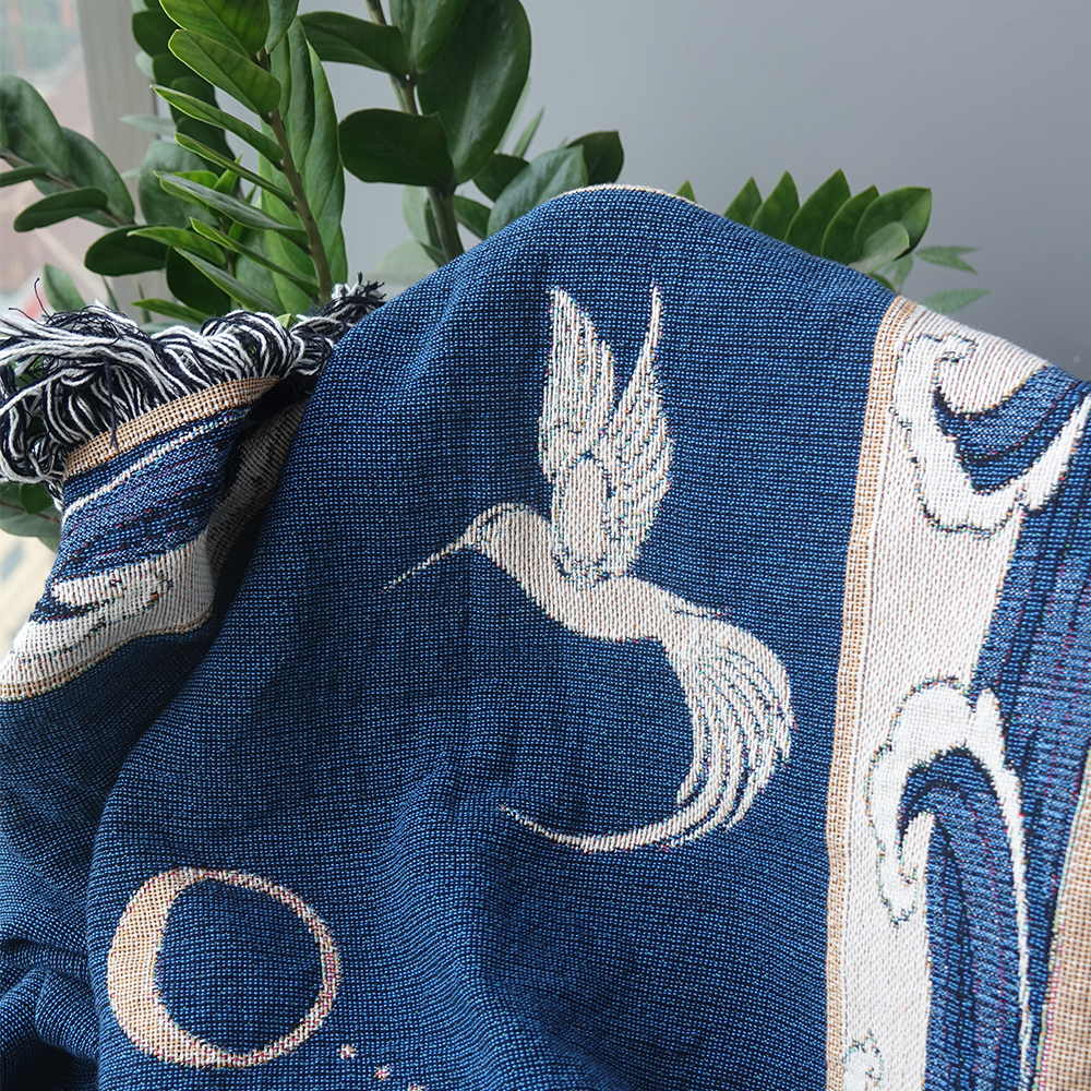 The Miraculous White Stag Woven Blanket