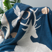 The Miraculous White Stag Woven Blanket