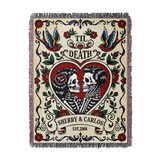 Personalized Gothic Couple Woven Blanket