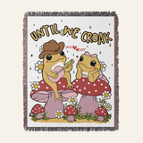 Personalized Frog Serenade Woven Blanket Gift – Until We Croak