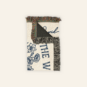 Personalized Longhorn Family Birth Flower Woven Blanket