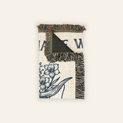 Personalized Longhorn Family Birth Flower Woven Blanket