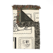 Personalized Travel Memory Woven Blanket with Names & Date