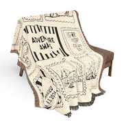 Personalized Travel Memory Woven Blanket with Names & Date