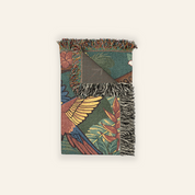 Personalized Love Birds Tropical Couple Woven Blanket