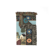 Customized Couple Folkart Frog Woven Blanket