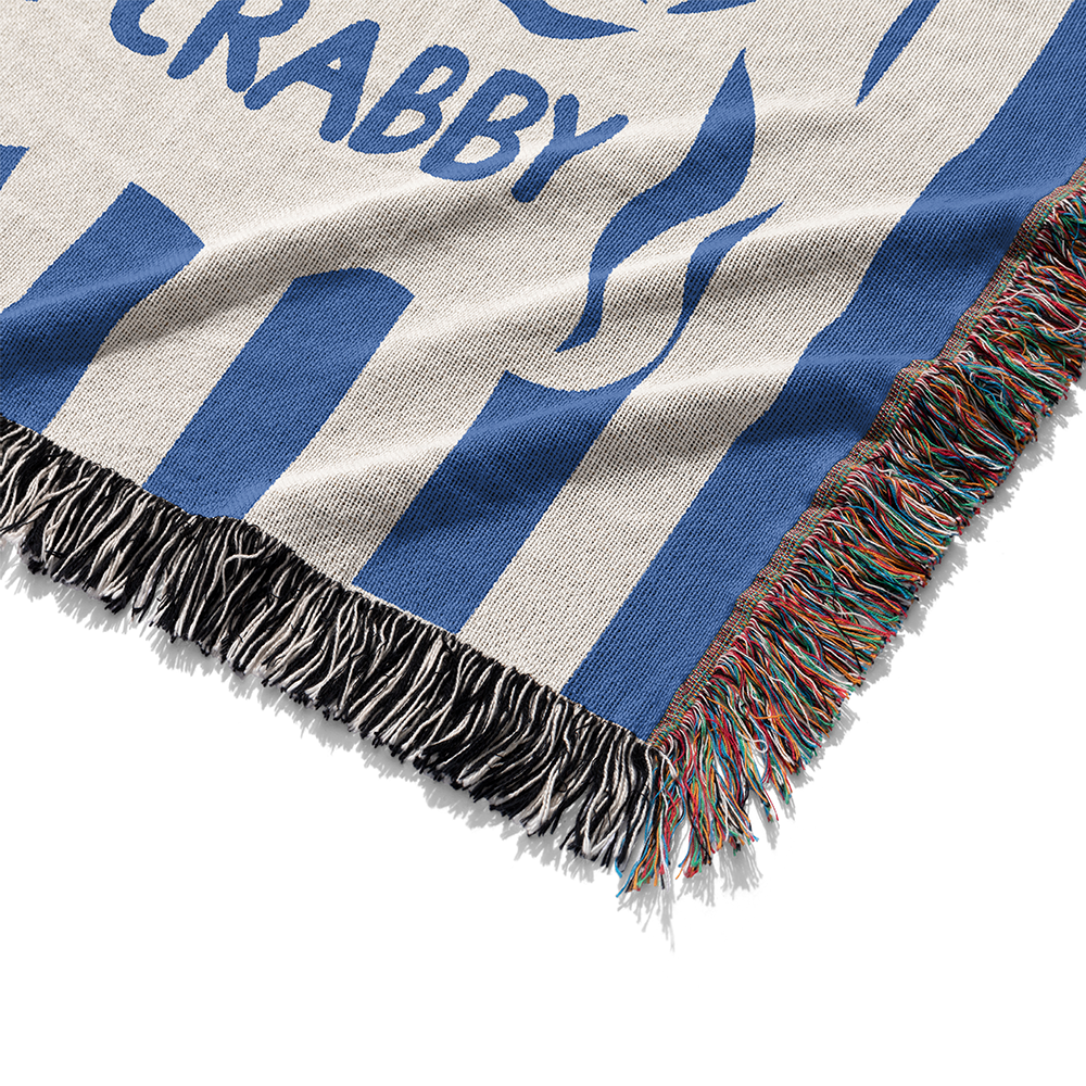 Personalized Crabby Ocean Theme Couple Woven Blanket