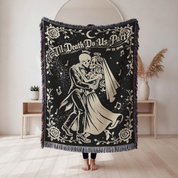 Personalized Couple Til Death Promise Woven Blanket
