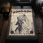 Personalized Couple Skeleton Woven Blanket