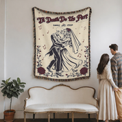Personalized Couple Skeleton Woven Blanket