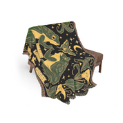 Personalized Couple Mystic Frog Woven Blanket