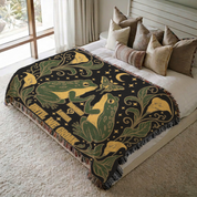 Personalized Couple Mystic Frog Woven Blanket
