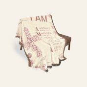 Personalized God Says I Am Cross Baby Girl Woven Blanket