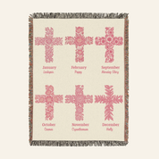 Personalized God Says I Am Cross Baby Girl Woven Blanket