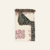 Personalized Birth Flower Cross Baby Girl Woven Blanket