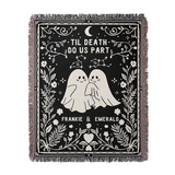 Personalized Astrology couple Ghost Woven Blanket