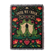 Personalized Couple Until We Croak Woven Blanket