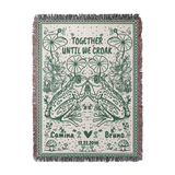 Personalized Couple Frog Together Woven Blanket