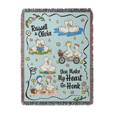 Personalized Goose Daily Couple Woven Blanket