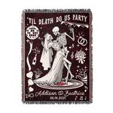 Personalized Party Skeleton Couple Woven Blanket