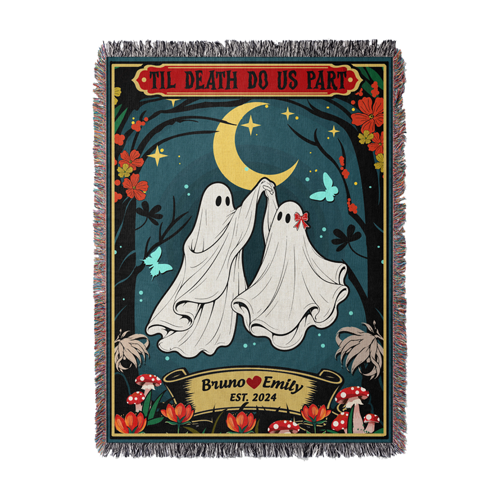 Personalized Ghost Dance Couple Woven Blanket