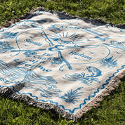 Personalized Couple Fisherman White Woven Blanket