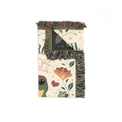 Personalized Couple Frog Croak White Woven Blanket