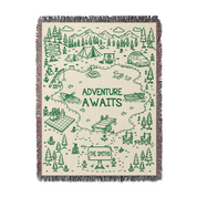 Personalized Adventure Lake Family Woven Blanket