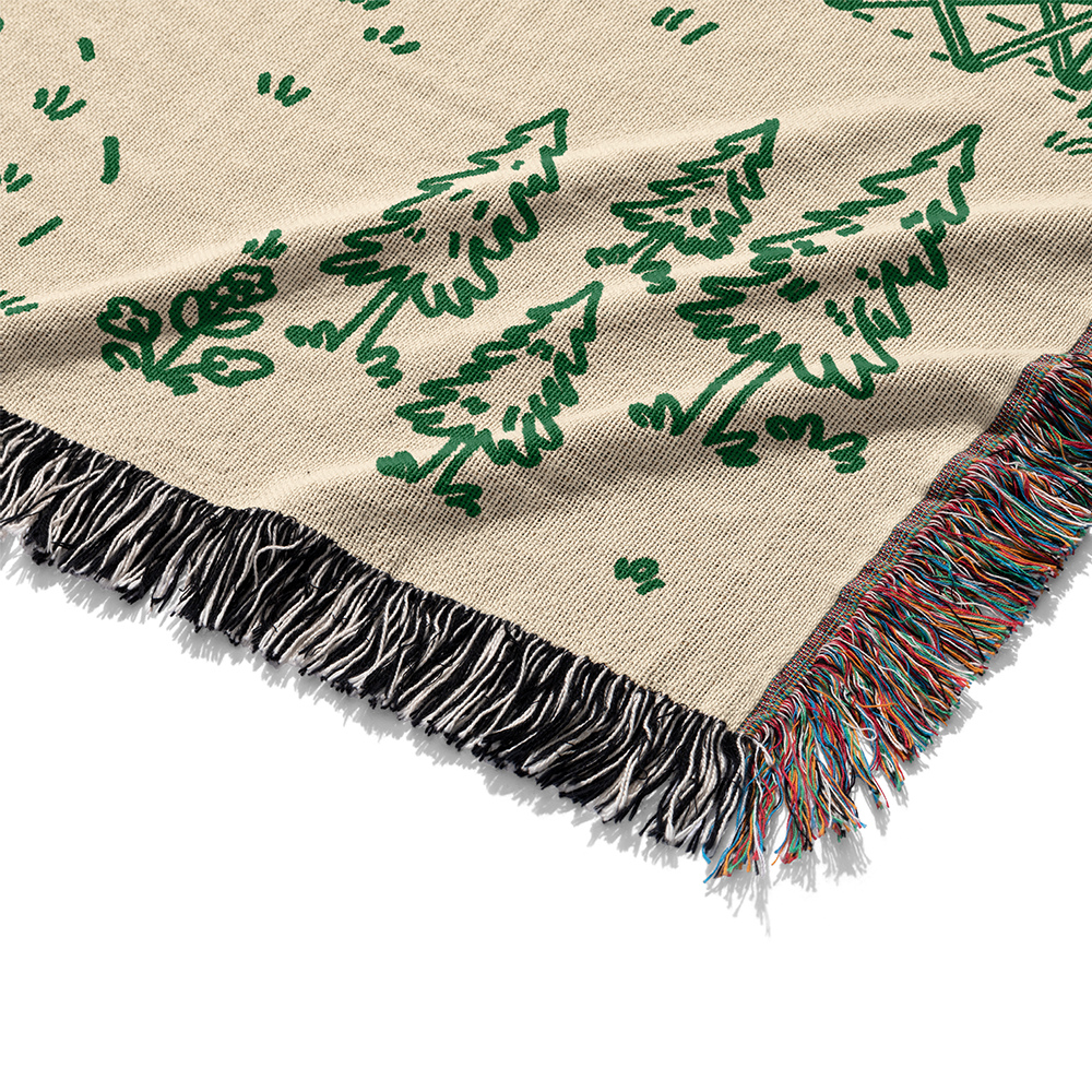 Personalized Adventure Lake Family Woven Blanket