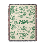Personalized Adventure Lake Couple Woven Blanket