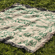 Personalized Adventure Lake Couple Woven Blanket