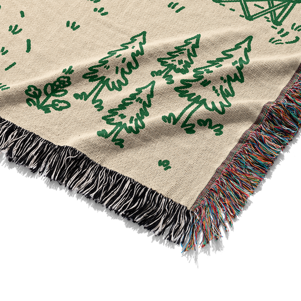 Personalized Adventure Lake Couple Woven Blanket