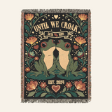 Personalized Couple Gift Frog Love Woven Blanket