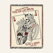 Personalized Her King & His Queen Skeleton Woven Blanket