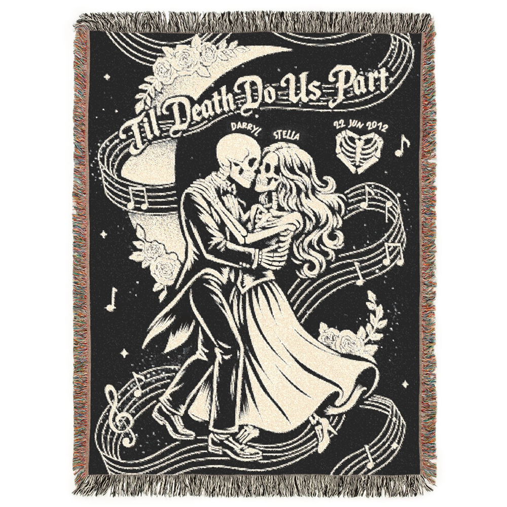 Personalized Couple First Dance Woven Blanket