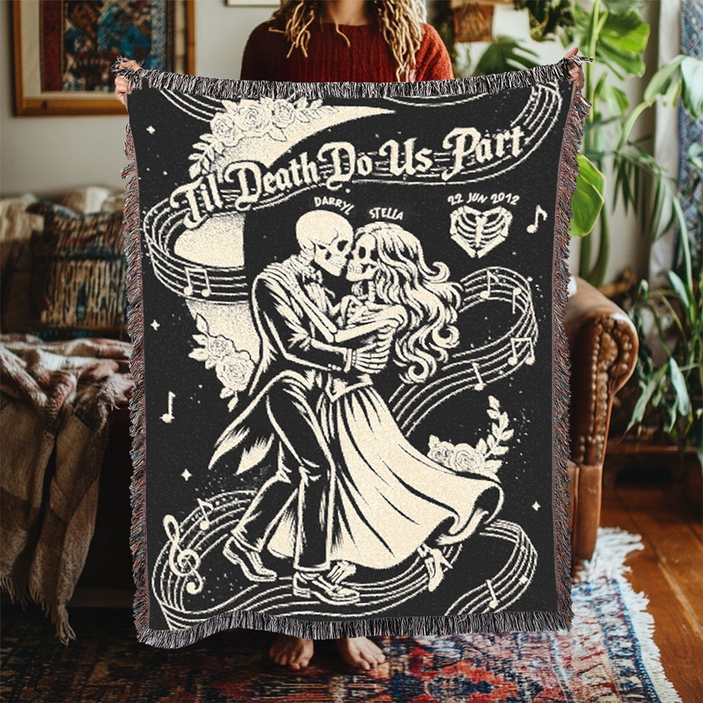 Personalized Couple First Dance Woven Blanket