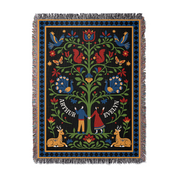 Personalized Tree Of Life Couple Woven Blanket