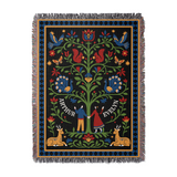 Personalized Tree Of Life Couple Woven Blanket